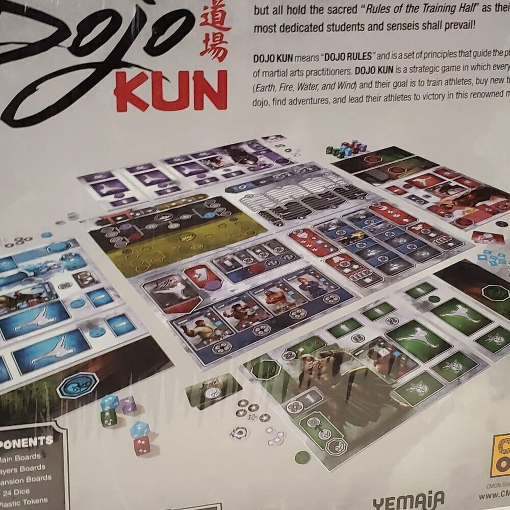 New Sealed Dojo Kun  Board Game Roberto Pestrin Yemaia Cmon Training Martial Art - Picture 5 of 5